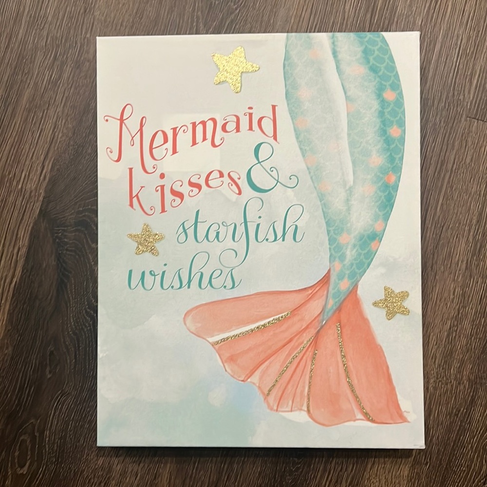 Mermaid and Starfish Canvas Art